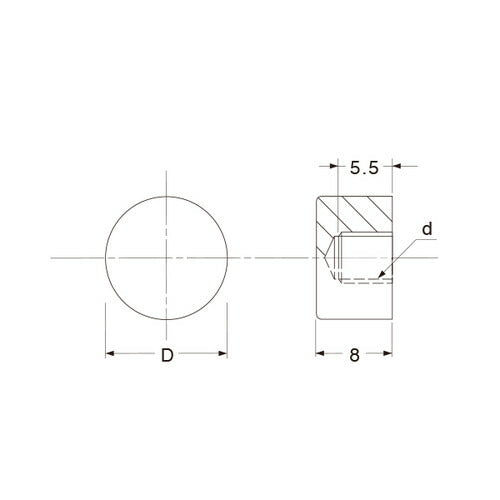 スカルプ デコレイト装飾平ナット φ12×M6 SCPAB335