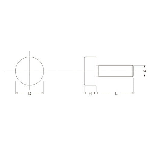 スカルプ デコレイト装飾平小ネジフラットφ16×6 L15 SCPAB370