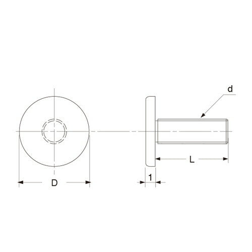 スカルプ デコレイトクローム装飾ネジ低頭 Φ16H10 SCPAB988
