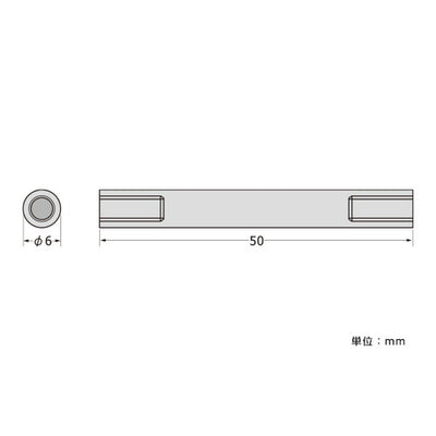 パネルフィクスバーΦ6-50両ナットSCPAB060の商品画像