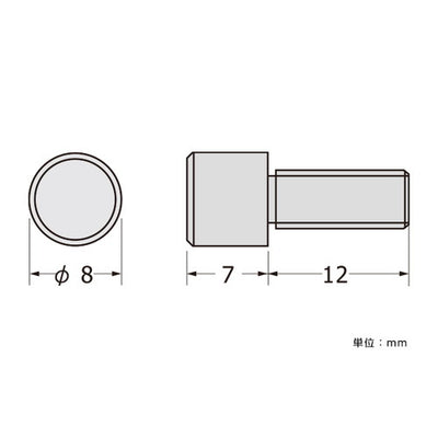 パネルフィクスバーΦ8-7ボルトSCPAB081の商品画像