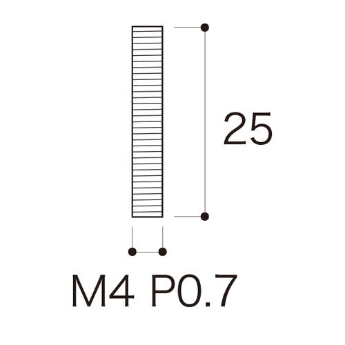 PT-POPシリーズ 全ネジ M4×25mm 54081-1*