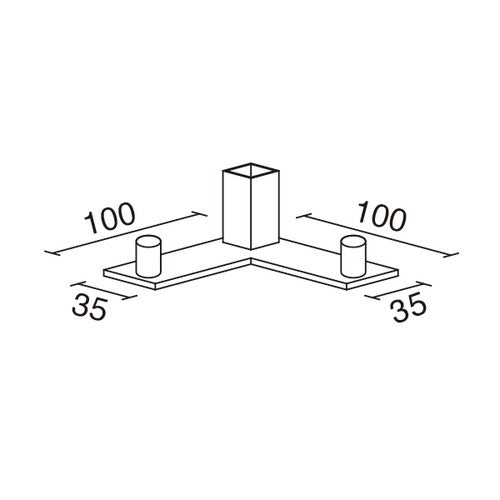 コーナーポールベースSP10-BL(クローム)51880***の商品画像