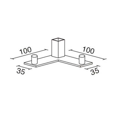 コーナーポールベースSP10-BL(クローム)51880***の商品画像