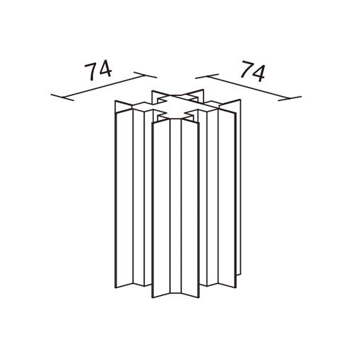 十字ポールSP10X(アルマイト.クリア)51890***の商品画像