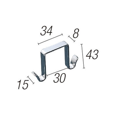 パーティションフックW43114***の商品画像