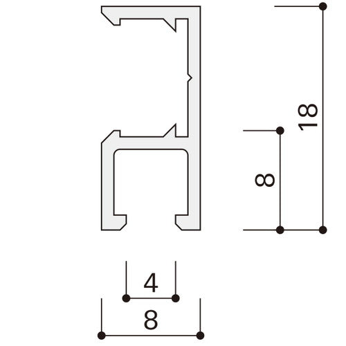 コレダーラインG2レール(軽量用)3m ブロンズ NKORG2Z3