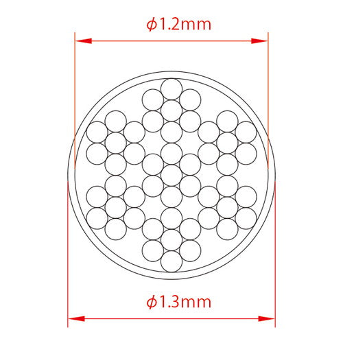 コーテイングカラーワイヤー L2000 アイボリーホワイト 58520-3W