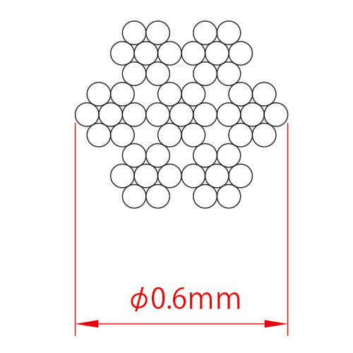 軽量専用ワイヤー(片ボール)φ0.6 L1000 58523-1*