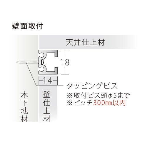 PR-10レール(18mm幅)L3000ホワイト 58675WHT