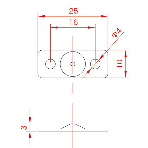 ハンディミニ下部座金 No3 φ1ワイヤー付 A0783***