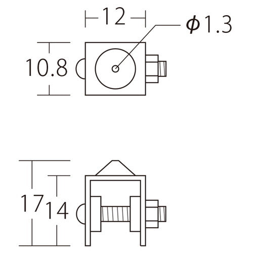 ES-7 パネル吊り金具(玉付ワイヤー用) 51391***