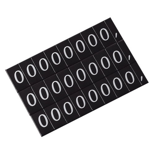 マグネット数字シート小「0」ノミ黒銀文字09849923SLV