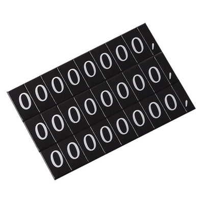 マグネット数字シート小「0」ノミ黒銀文字09849923SLV