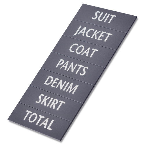 マグネット英字品名シート黒地シルバー文字AS31268SLV