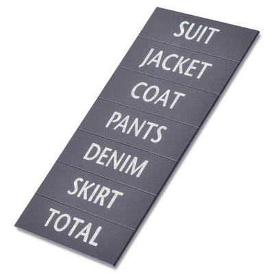 マグネット英字品名シート黒地シルバー文字AS31268SLV