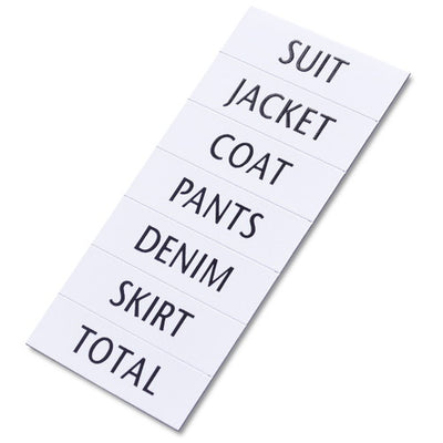 マグネット英字品名シート/白地黒文字AW31268WHT