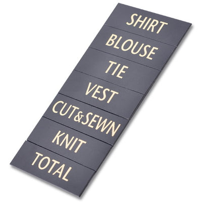 マグネット英字品名シート黒地金文字BG31269GLD