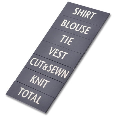 マグネット英字品名シート黒地シルバー文字BS31269SLV