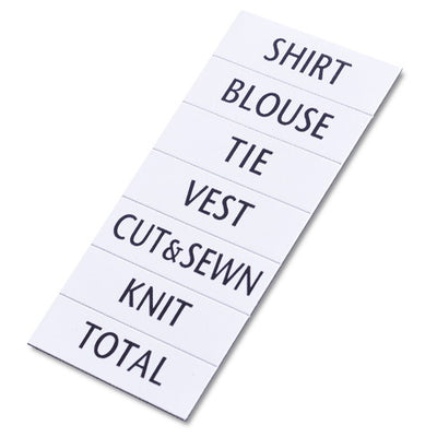 マグネット英字品名シート/白地黒文字BW31269WHT