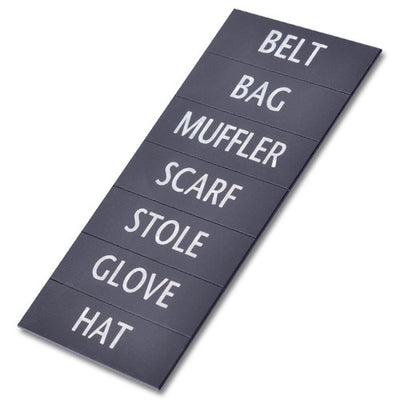 マグネット英字品名シート黒地シルバー文字CS31270SLV