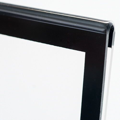 アクリルL型カード立 ブラックフレーム A6 56880-2*