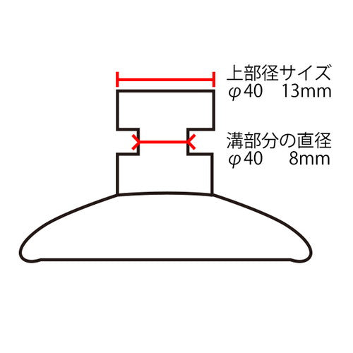 吸着盤 横溝タイプ 40φ 50ケ入 22643P40