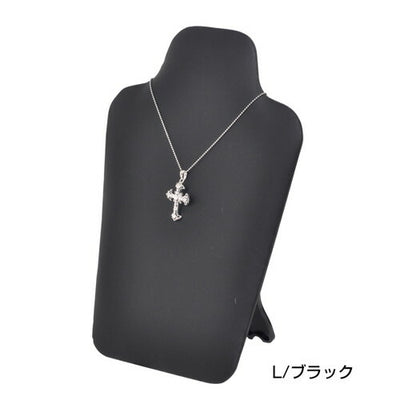 折りたたみ式ネックレススタンドL黒布60162-01の商品画像