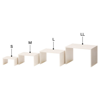 木製コの字ディスプレイ(ホワイトウッド)L51826-3*の商品画像