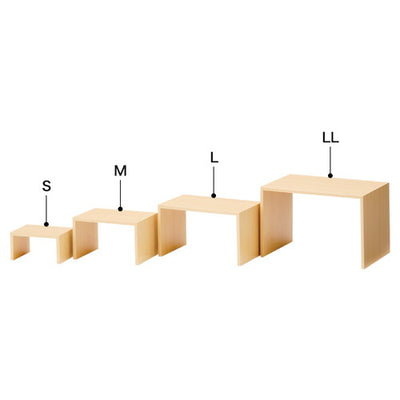 木製コの字ディスプレイ(ナチュラル)M51827-2*の商品画像