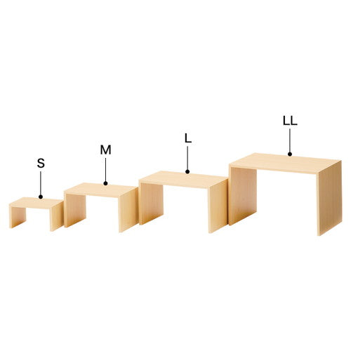 木製コの字ディスプレイ(ナチュラル)L51827-3*の商品画像
