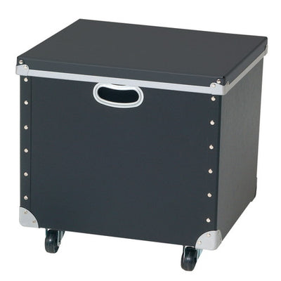 ファイバーボックスキャスター付(フタ付)ブラック50637BLKの商品画像