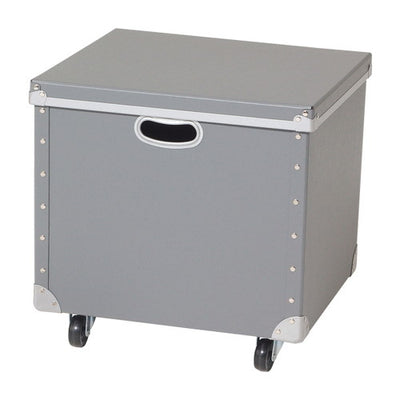 ファイバーBOXキャスター付(フタ付)ライトグレー50637LGYの商品画像