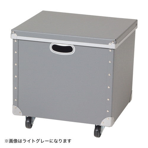 ファイバーボックスキャスター付(フタ付)ナチュラル50637NATの商品画像