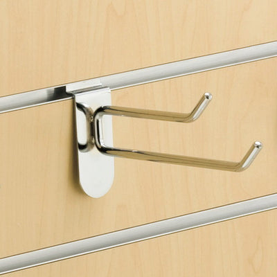 スロットウォール用2段フックハンガーL100/5本54607-1*