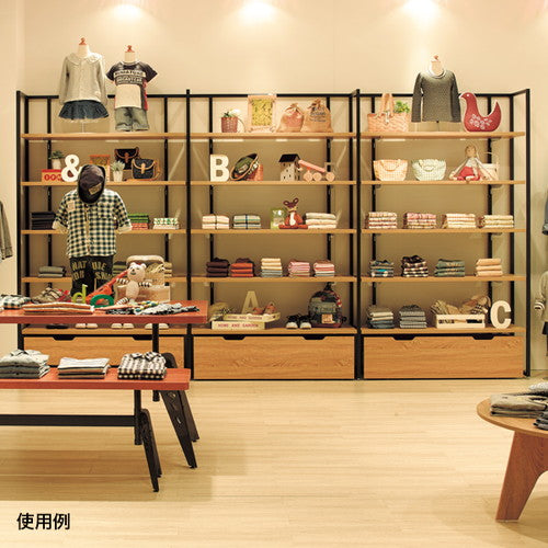 ユニットラック120 壁面本体パネル無 黒 58892-1B