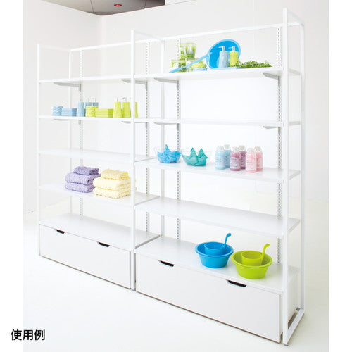 ユニットラック120 壁面本体パネル無 白 58892-1W