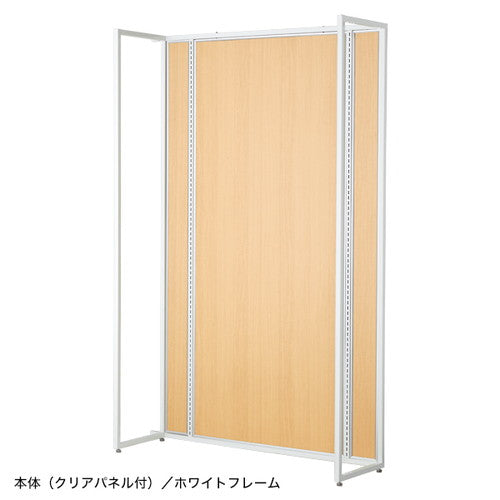 ユニットラック120壁面濃茶パネル付本体シロ 58892-5W