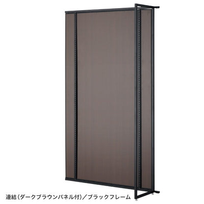 ユニットラック120壁面濃茶パネル付連結シロ58892-6W