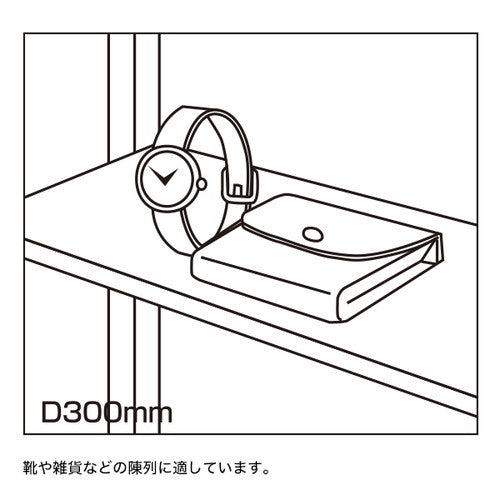 ガラス棚セット W600(5mm厚) D300 49985-1*