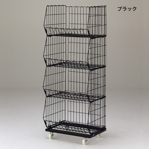 ジャンブルバスケットワイド4段黒56482BLK