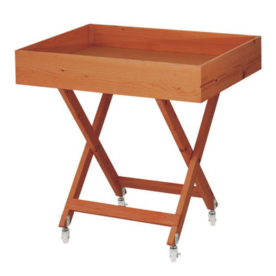 木製X脚ワゴンブラウン53863BRN