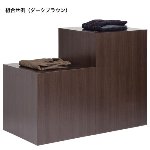 木製ディスプレイ シェルフ 木製キューブステージ H600 W600×D600 ホワイト ホワイト 53900-2*