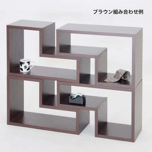 タワーコーナー シェルフ パズルラック(4個組) H360 W540×D230 ホワイト 53744-1*