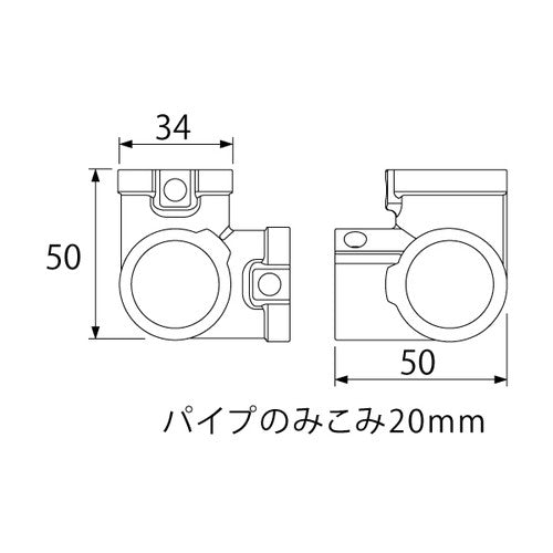 パイプクランパー ID-601 クランパー3方面 ユニクロメッキ ユニクロメッキ 61881-01