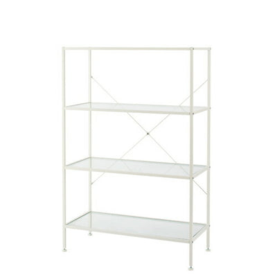 スリムガラスラック4段ホワイト60324-02