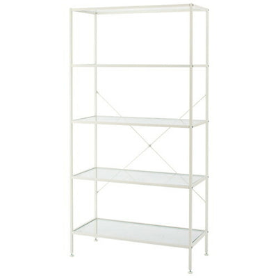 スリムガラスラック5段ホワイト60324-04