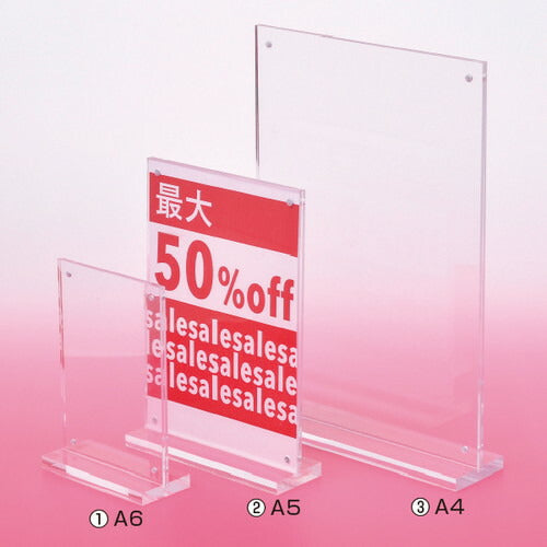 アーバンTB型POP立 アクリルマグT型スタンド A6 60605-01