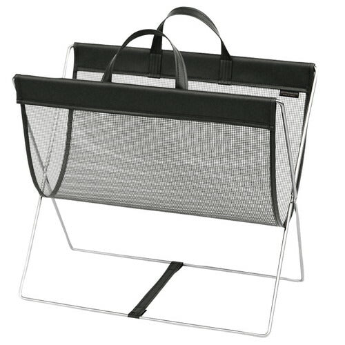 セルフワゴン持手付メッシュ×レザー調黒60357-01の商品画像
