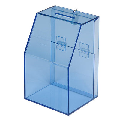 アクリル募金箱/提案箱(中)ブルー透明59444BLUの商品画像